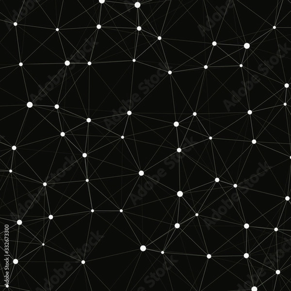 Fototapeta Network Mesh Computation Art background illustration