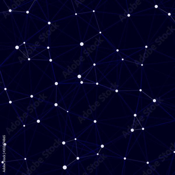 Fototapeta Network Mesh Computation Art background illustration