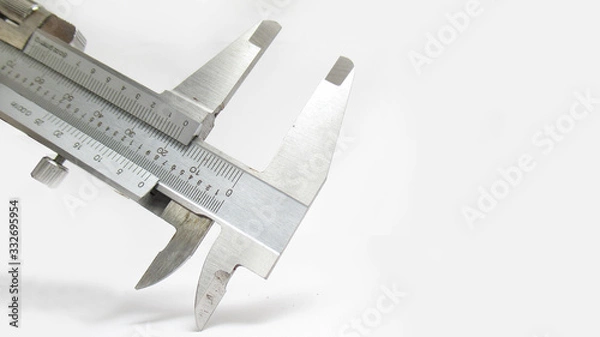 Fototapeta Isolated vernier caliper in white background picture with high details,Easy to use for any work