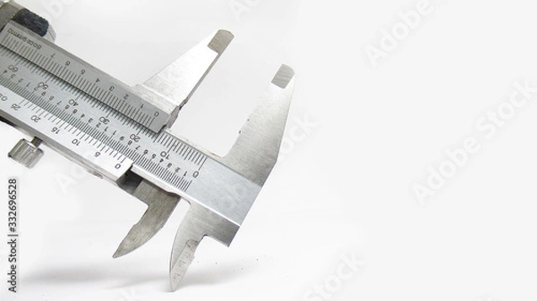 Fototapeta Isolated vernier caliper in white background picture with high details,Easy to use for any work