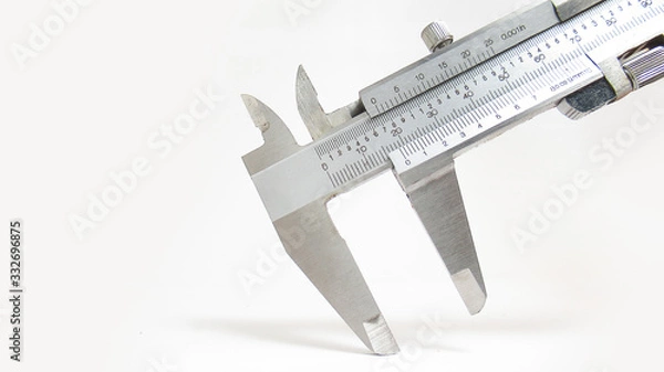 Fototapeta Isolated vernier caliper in white background picture with high details,Easy to use for any work