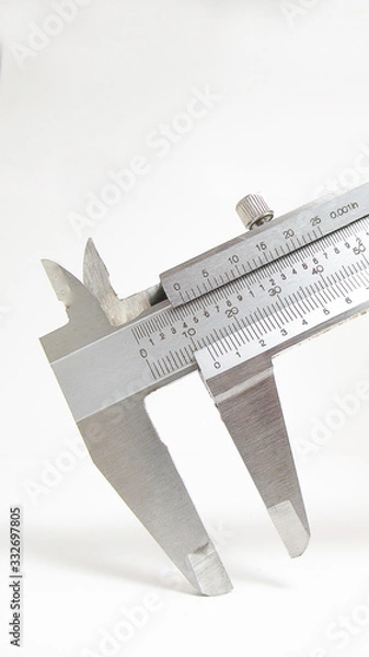Fototapeta Isolated vernier caliper in white background picture with high details,Easy to use for any work