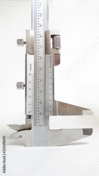 Fototapeta Isolated vernier caliper in white background picture with high details,Easy to use for any work