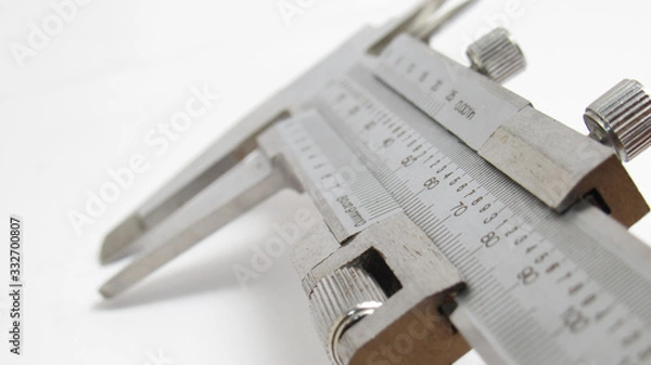 Fototapeta Isolated vernier caliper in white background picture with high details,Easy to use for any work