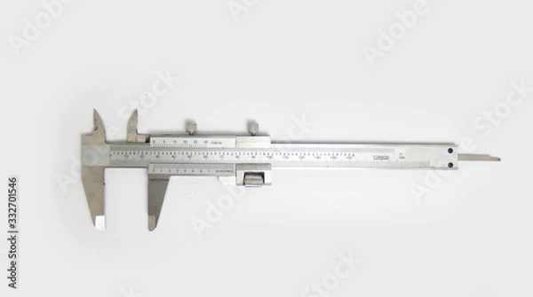 Fototapeta Isolated vernier caliper in white background picture with high details,Easy to use for any work