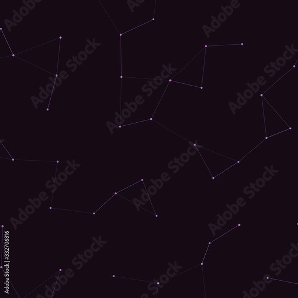 Fototapeta Network Mesh Procedural Art background illustration