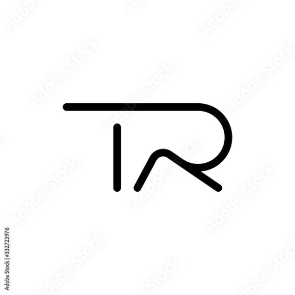 Obraz Unique TR logo, monogram, vector