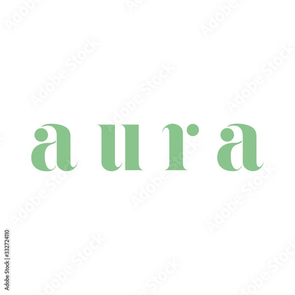 Obraz Unique Aura logo, monogram, vector