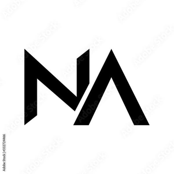 Obraz Unique NA logo, monogram, vector
