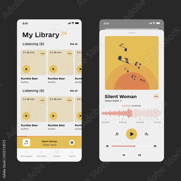 Obraz Unique sound app template, vector
