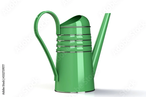 Fototapeta Plastic watering can for watering the flowers of the garden. 3D render