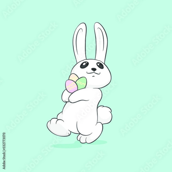 Obraz Easter Bunny, a cartoon isolated EPS vector image.