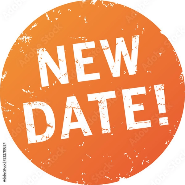 Fototapeta orange Button new date