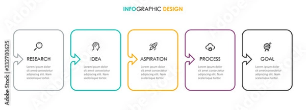 Fototapeta Vector infographic template