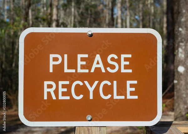Fototapeta Please Recycle Sign