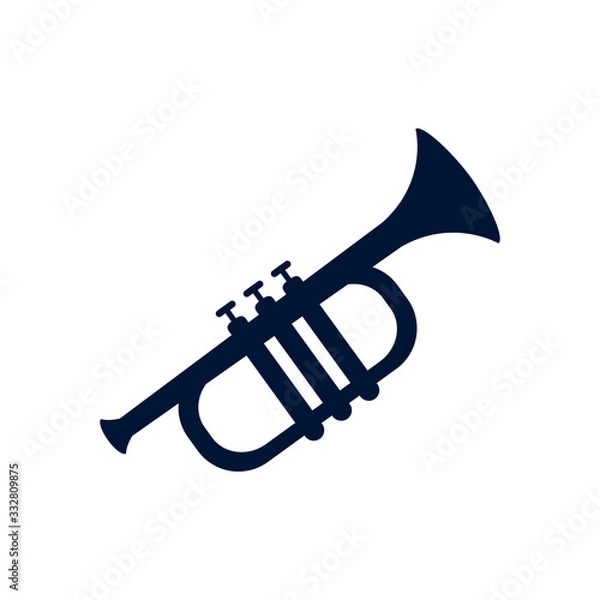 Obraz Isolated trumpet silhouette style icon vector design