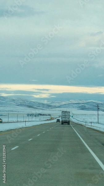 Obraz Winter highway driving