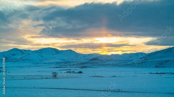 Obraz Winter sunset in the mountains