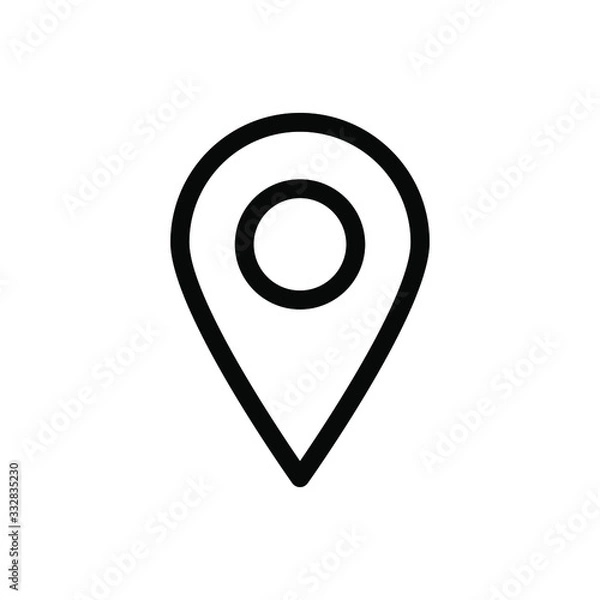 Fototapeta Gps maps best icon , template logo design road business , emblem isolated illustration outline solid background white