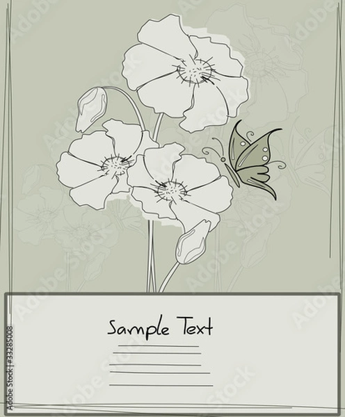 Obraz Grusskarte Mohn