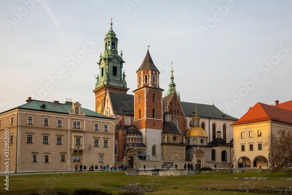 Obraz Wawel Castle cathedral in Cracow in autumn