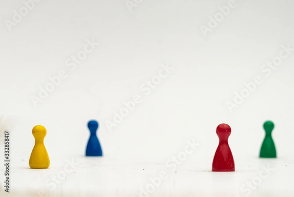 Fototapeta Social Distancing in order to reduce the transmission of a virus pandemic