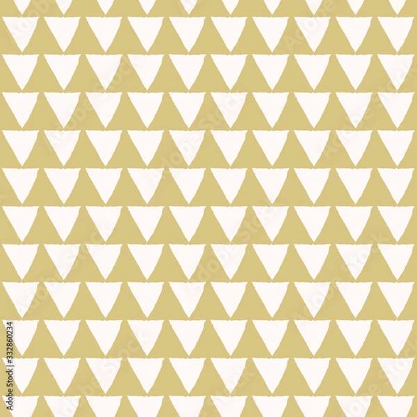 Fototapeta Vector Golden triangles repeat pattern print background design