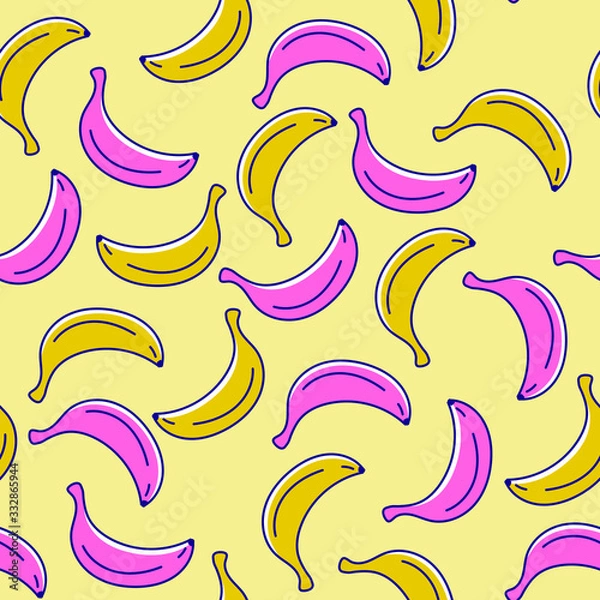 Fototapeta  Vector seamless pattern. Fruits. Bananas.