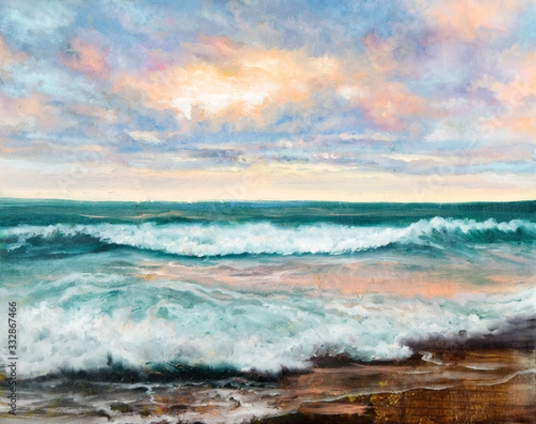 Obraz Sunset over beach