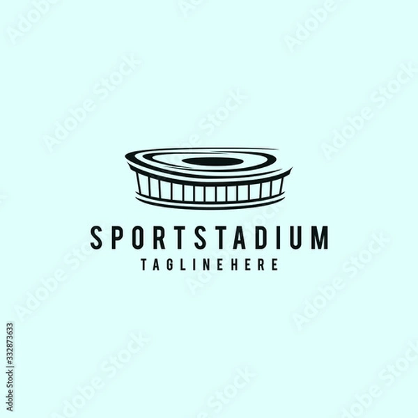 Obraz Sport Stadium Arena Outline Design Vector Competition Abstract Element Vector Logo