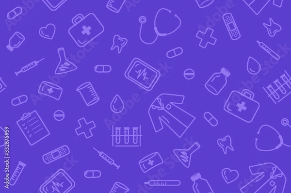 Fototapeta Seamless medical pattern