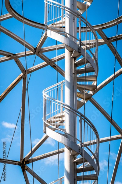 Fototapeta old spiral staircase