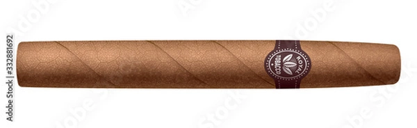 Obraz Realistyczne wektor cygaro na białym tle