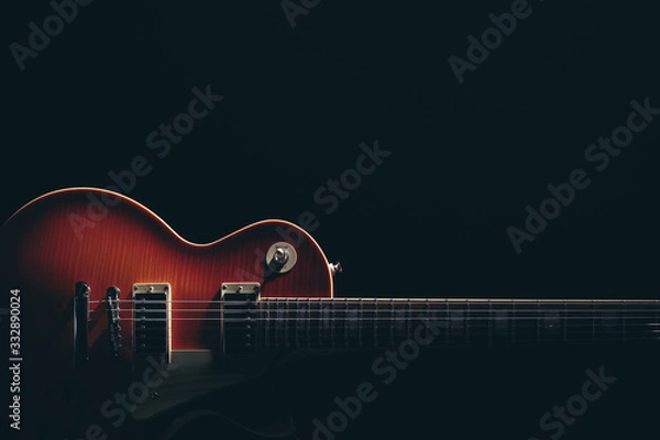 Obraz エレキギターのシルエット