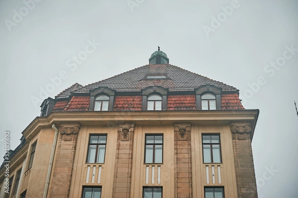 Obraz Tallinn, Estonia December 7, 2019 Winter season medieval streets and old town architecture of Estonian capital