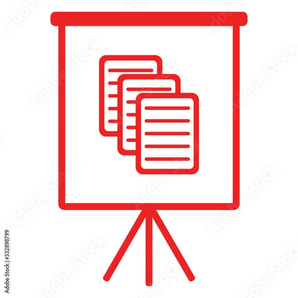 Fototapeta Dokument und Flipchart