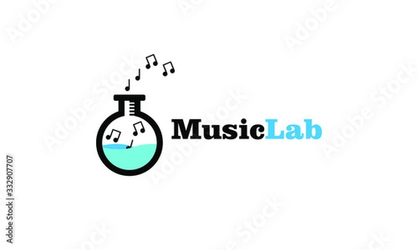 Obraz music lab logo vector illustration