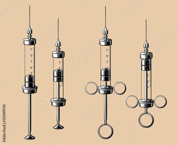 Obraz Vintage syringes two types