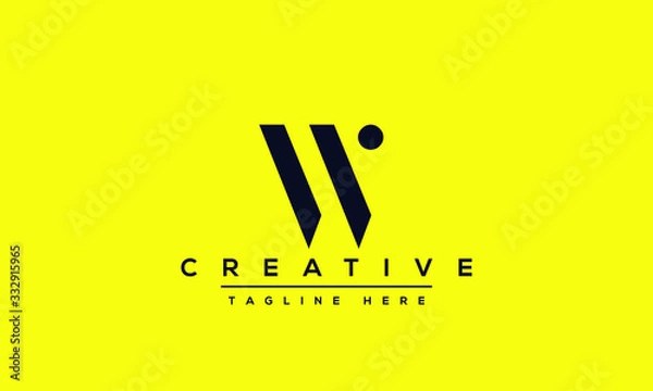 Fototapeta W letter logo Design Modern Monogram Icon. W WW initials based Template and Letters in vector.