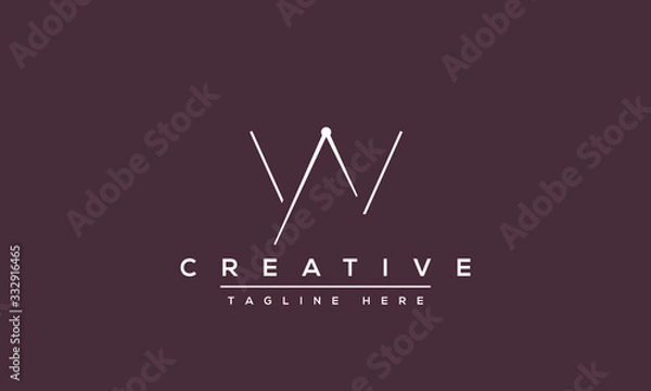 Obraz W letter logo Design Modern Monogram Icon. W WW initials based Template and Letters in vector.