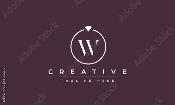 Obraz W letter logo Design Modern Monogram Icon. W WW initials based Template and Letters in vector.