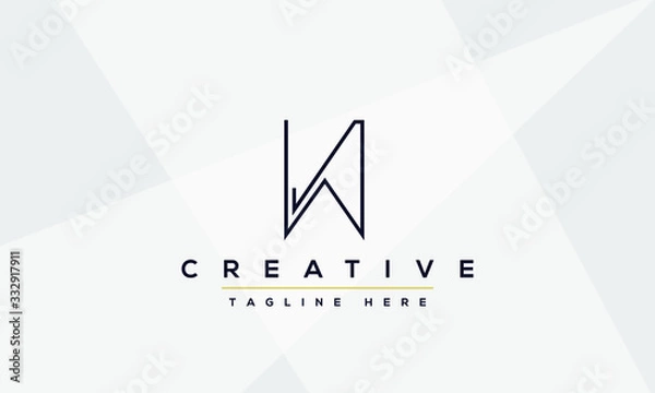 Obraz W letter logo Design Modern Monogram Icon. W WW initials based Template and Letters in vector.