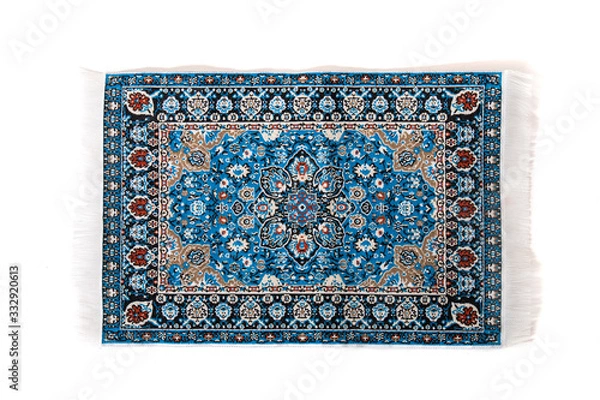 Obraz blue carpet with intricate design elements