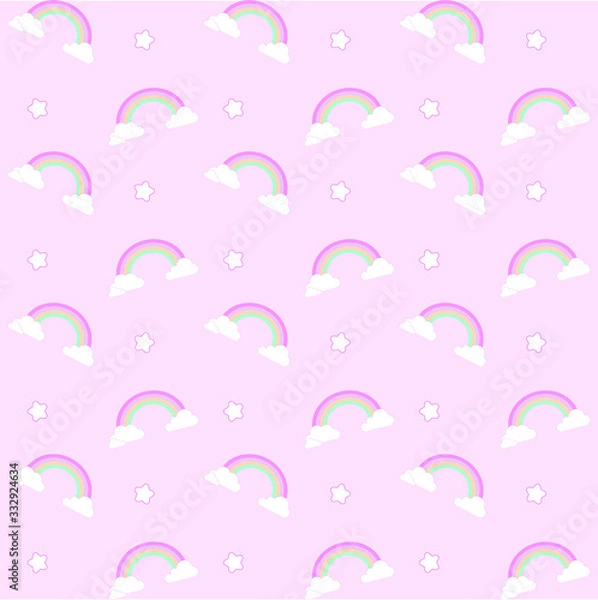 Obraz pattern is gentle with a rainbow to use