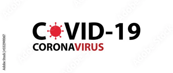 Fototapeta Covid-19, coronavirus symbol and icon vector illustration. Pandemic 2020 vector. global warning