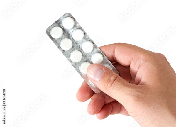 Obraz arm stretched tablets