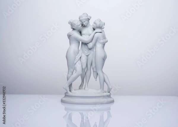 Obraz Three graces Antonio Canova on a white background