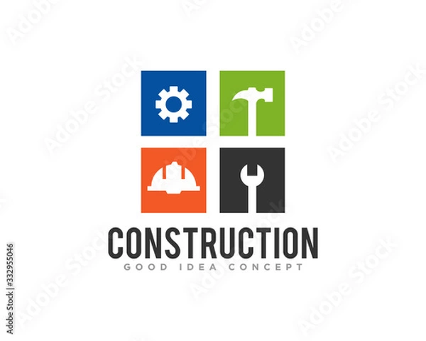 Obraz Construction Building Logo Icon Design Vector