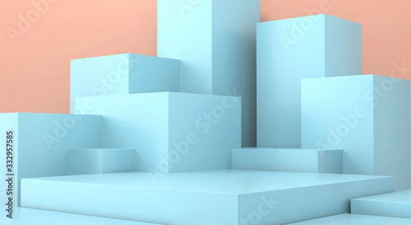 Fototapeta 3D rendering of the cube composite background.