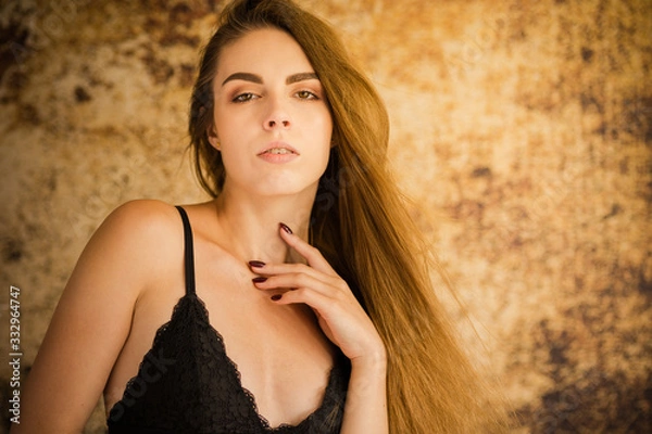 Fototapeta oczy usta modelka